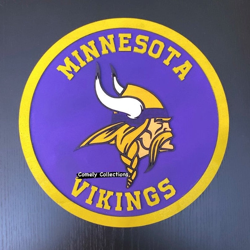 Minnesota Vikings Welcome 3 Plank Sign