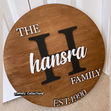 Custom Family Name Sign