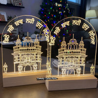 Acrylic Golden Temple Lamp