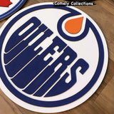 Oilers 3D Wooden Sports Sign