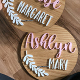 Round Nursery Name Sign