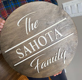 Custom Family Name Sign