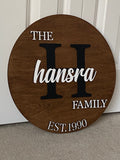 Custom Family Name Sign