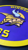 Minnesota Vikings 3D Wooden Sports Sign