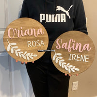 Round Nursery Name Sign