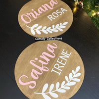 Round Nursery Name Sign