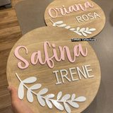 Round Nursery Name Sign